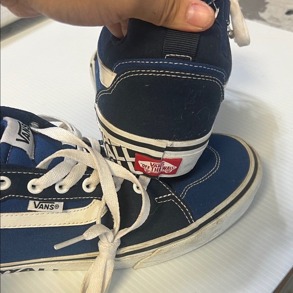 Vans Men's Navy and White Sneakers - Picture 2 of 8
